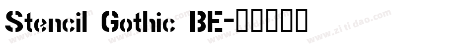 Stencil Gothic BE字体转换